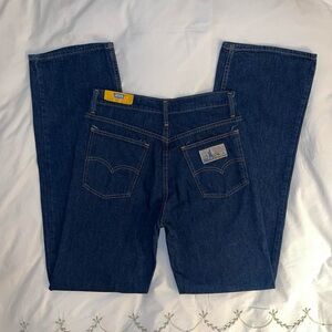 Authentic 1970’s Levi straight leg dark wash jeans